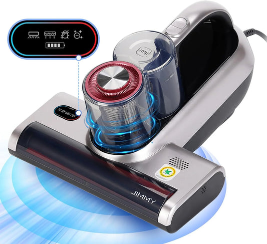YINCHEN Bed Vacuum Cleaner with Dust Sensor, Anti-Allergen Mattress Vacuum Cleaner with UV Light & Ultrasonic, 15Kpa Suction 420W Handheld Vacuums for Dust & Pet Hair with HEPA (BX6 Pro, Corded)