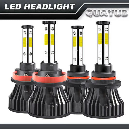 For Peterbilt 388 389 -4x 6000K White LED Headlight Conversion Kit Bulbs Hi/Lo