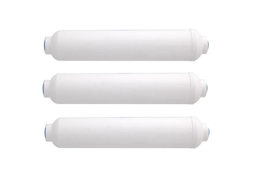 Replacement Inline Water Filters for Portable Mini Reverse Osmosis Water Filtration Systems: 2 Carbon, 1 Sediment 2 x 10
