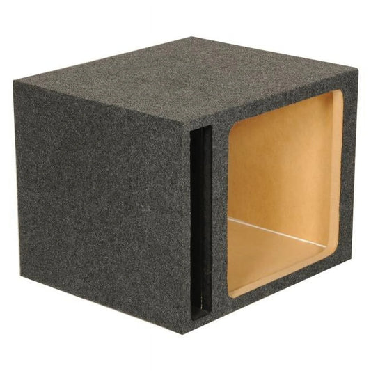 Q Power  15 in. Heavy Duty Series 1-Hole Forward-Firing Ported Subwoofer Box with Square Hole
