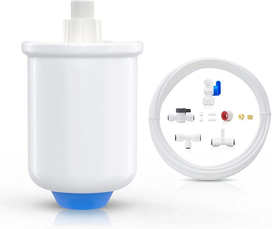 Waterdrop PMT Mini Water Pressure Tank for G3, G2, G2P600, D6, D4, 0.26-Gallon Pressurized Storage Water Tank for Tankless Reverse Osmosis System PD400,PD500,PD600,PX500,PX500-A with 1/4 Water Tubing