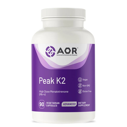 Advanced Orthomolecular Research AOR Peak K2, 90 Capsules