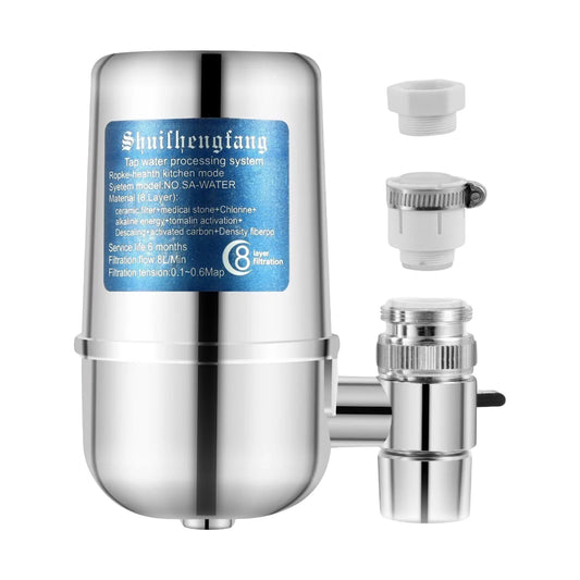 Nebublu Faucet  Purifier,Faucet Filter Faucet Water Filter Water Reduces Lead Dual Output Filter 8-Layer Tap Water  Reduces Lead Fluoride Output Reduces oride Faucet  Faucet mewmewcat