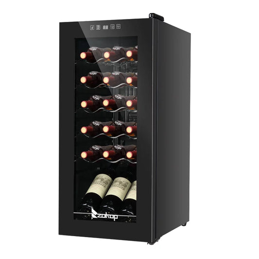 BMTBUY American Standard JC-53 AC 115V /60Hz 18Bottle/1.8Cu.Ft/52L/ Compressor Wine Cabinet Black