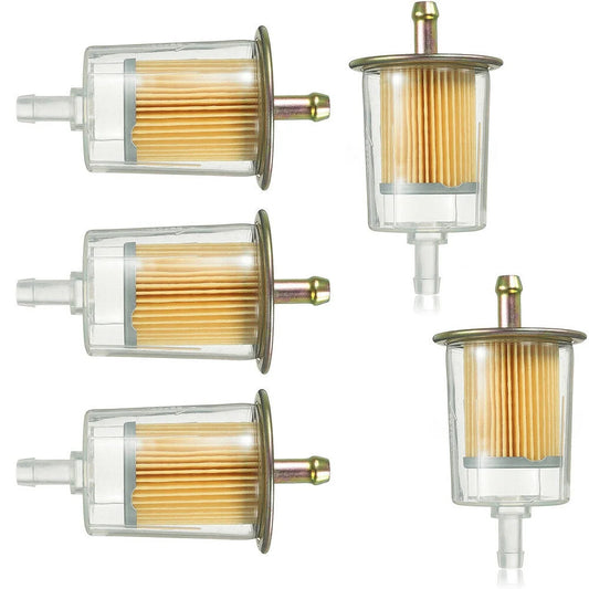 5X 3/8 Fuel Filters Industrial Universal Motorcycle Inline Gas Fuel Line