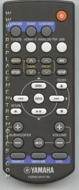 YAMAHA FSR50 (p/n: WY577800) Audio System Remote Control (new)