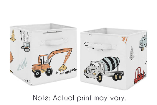 Construction Truck Fabric Storage Bins (Set of 2) by Sweet Jojo Designs