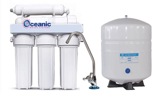 5 Stage - 150 GPD Reverse Osmosis Water Filtration System | Manual Flush Valve + Designer Faucet