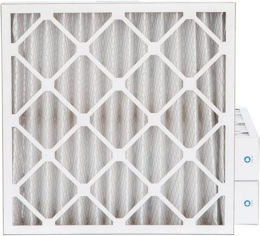 20X20x4 MERV 11, MPR 1000 Pleated Furne 4'' Air Filters By Pamlico. 3 Pk. Ext Size: 19-1/2X19-1/2X3-3/4, White