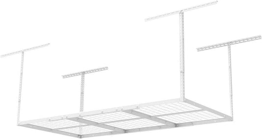 DIQIN 4x6 Heavy Duty Overhead Garage Adjustable Ceiling Storage Rack, 72 Length x 48 Width x 40 Height (Black)