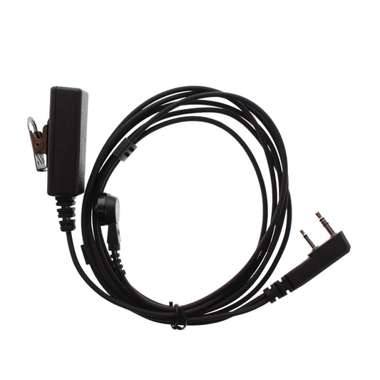 Impact K1-2PW Platinum-Series 2-Wire Surveillance Kit w/Full Size PTT, Black / Clear