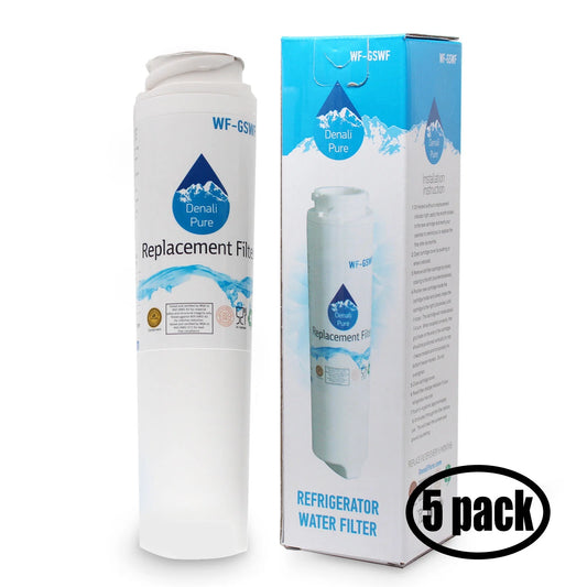 5-Pack Replacement for General Electric GTS18SHPCRBS Refrigerator Water Filter - Compatible with General Electric GSWF Fridge Water Filter Cartridge - Denali Pure Brand