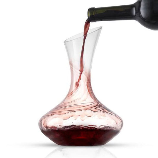 JoyJolt Crystal Wine Decanter Aerator 40 oz Beverage Wine Carafe