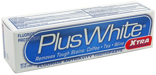 Plus White Whitening + Protection Toothpaste, Xtra Whitening Power Cool & Crisp Mint 3.50 oz (Pack of 4)