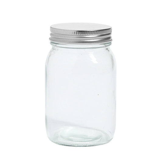 Fun Express Pint Glass Mason Jars with Lids - 12 Pc