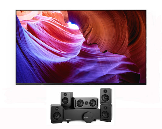 Sony KD50X85K 50 4K HDR LED with PS5 Features Smart TV with a Platin MONACO-5-1-SOUNDSEND 5.1 Sound System with WiSA Transmitter (2022)