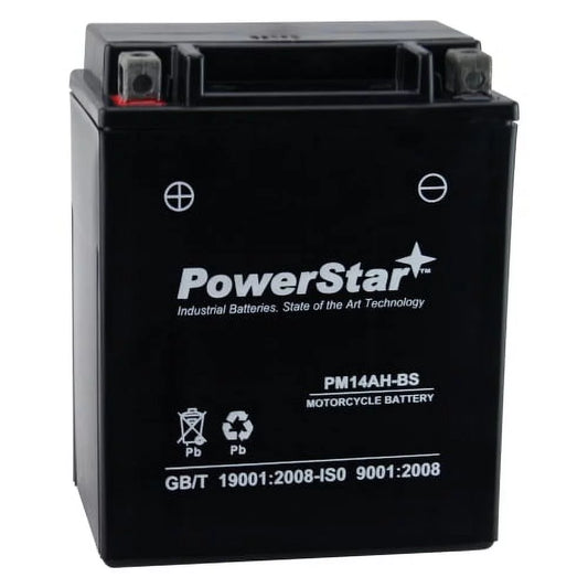 PowerStar YTX14AH-BS Snowmobile Battery Compatible with Arctic Cat Panther 440 ESR