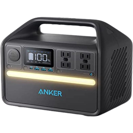 Anker 535 512Wh 160,000mAh LiFePO4 Portal Solar Generator - High-Speed Charging - 160000 mAh Capacity - Solar Power Charging - USB-C port, 2 USB port - 500W AC Outlet