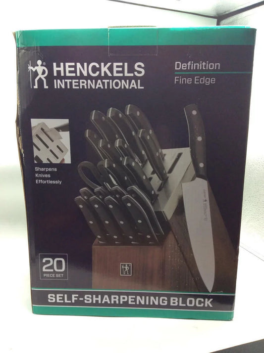 Henckels International Statement 20 Piece Black Self-Sharpening Knife Block Set