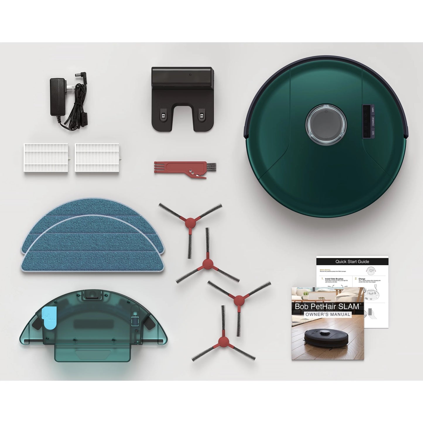 bObsweep PetHair SLAM Wi-Fi Connected Robot Vacuum, Jade