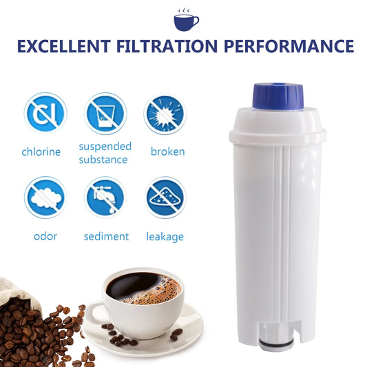 Dcenta 4Pcs Coffee Replacement Filter Cartridge Replacement Filter Coffee Filter Compatible with Delonghi DSL C002 Maker Machine Coffee Machine Accessory Water Filter for Coffee Maker