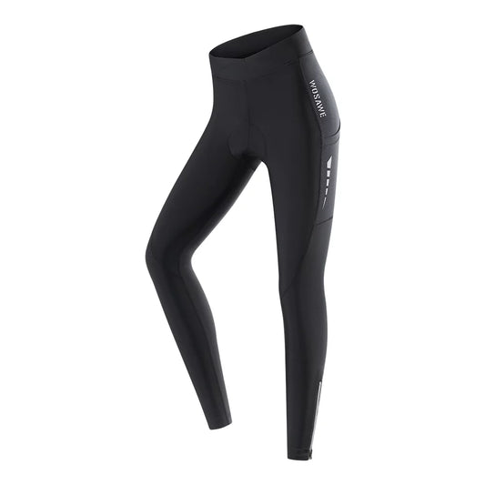 Women Cycling Pants with Pocket Breathable  Padded Bike  Pants Tights for Biking Running Jogging