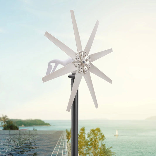 Wind Turbine Generator Kit 600W 8 Blades with 12V Charge Controller Home Power