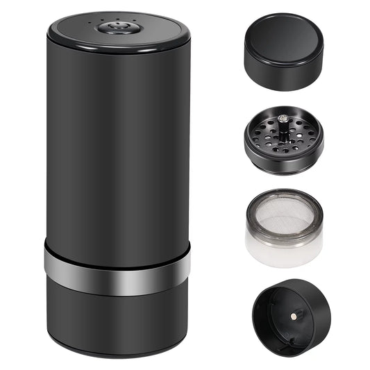 Electric Herb Grinder Large Capacity Spice Grinder USB Rechargeable Multifunctional Grinder for Dry Herbs Coffee Beans Nuts Seeds Aluminum Alloy