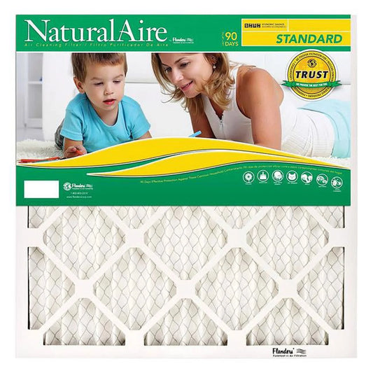 Precisionaire  AAF Flanders Pleated 8 MERV Pleated Air Filter - Pack of 12 24in. W x 36in. H x 1in. D