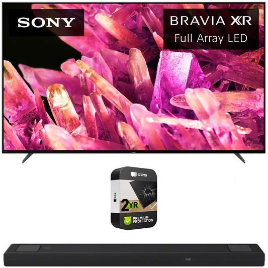 Sony XR75X90K Bravia XR 75 inch X90K 4K HDR Full Array LED Smart TV 2022 Model Bundle with Sony HT-A5000 450W 5.1.2ch Dolby Atmos Soundbar and Premium 2 YR CPS Enhanced Protection Pack