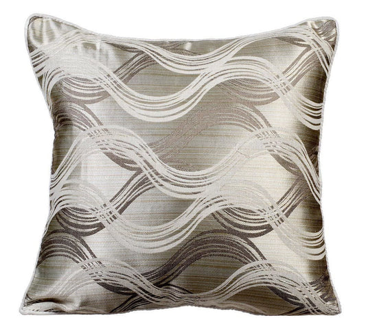 Cushion Cover, Pillow Covers, Decorative Pillow Covers 18x18 inch (45x45 cm) Grey, Silk Throw Pillow Covers, Handmade Pillow Covers, Contemporary Style, Abstract Pattern - Grey Trance