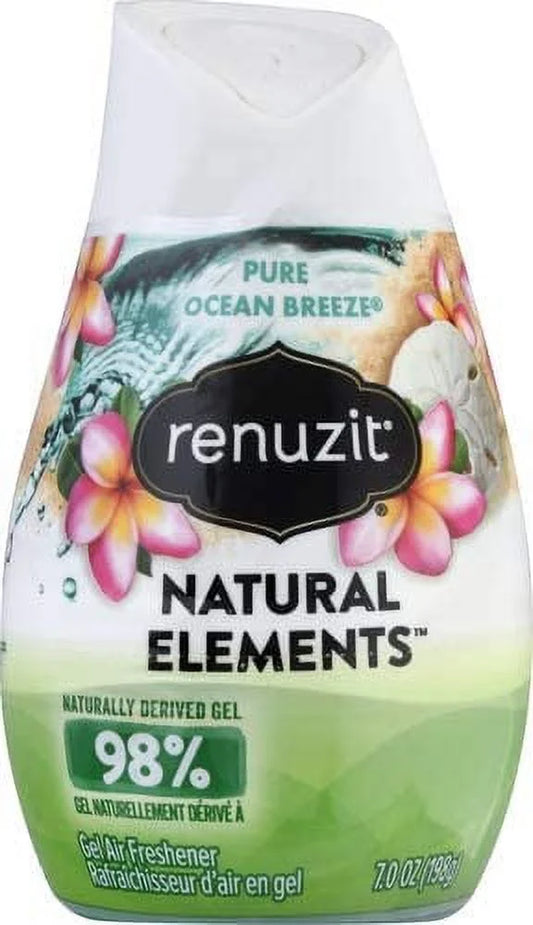 Renuzit Gel Air Freshener, Sensitive Scents, Pure Ocean Breeze, 7 oz, Blue