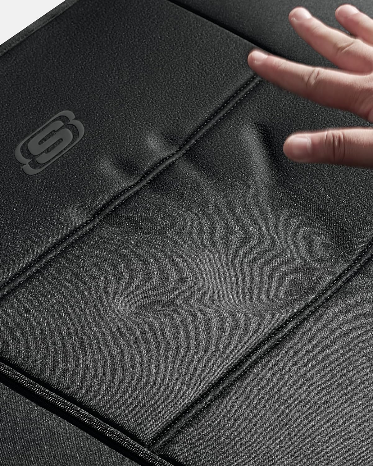 Skechers™ Memory Foam Car Seat Covers, Premium Lycra Seat Covers with Thick Memory Foam, Black Rear Seat Covers, Automotive Comfort and Protection for Most Cars, Van,Trucks, SUVs(All Black)