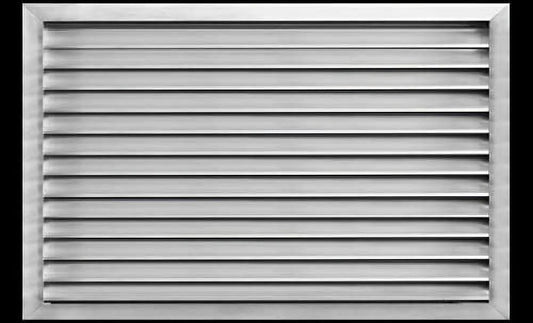 32w X 28h Aluminum Outdoor Weather Proof Louver - Rain & Waterproof Air Vent with Screen Mesh - HVAC Grille - Aluminum [Outer Dimensions 33.75?w x 29.75?h]