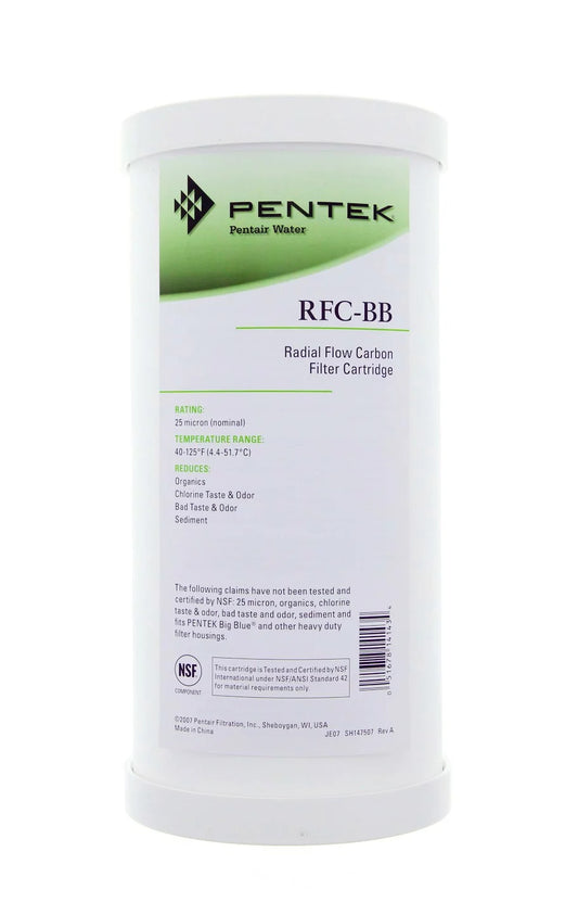 Pentek 155141, RFC-BB Radial-Flow Granular Activated Carbon Cartridge, 25 Micron