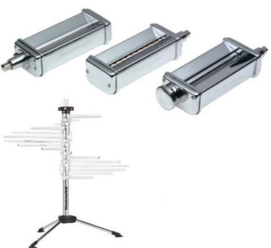 KitchenAid Pasta Roller & Cutter Attachment Set With Pasta Rack