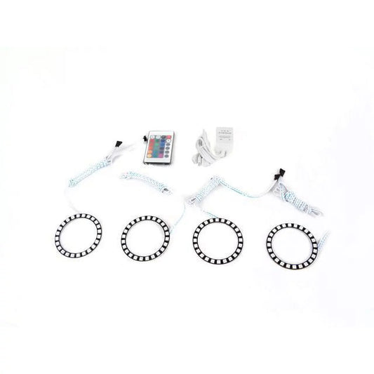Race Sport Led Rgb Halo Angel Eye Kit Led Rgb Halo 80Mm Kit Multicolor 3.1 Rs-80Mm-Rgb
