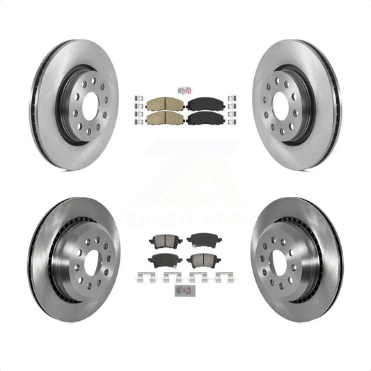 Transit Auto - Front Rear Ceramic Pads And Disc Brake Rotors Kit For 2020-2022 Jeep Gladiator K8A-107263