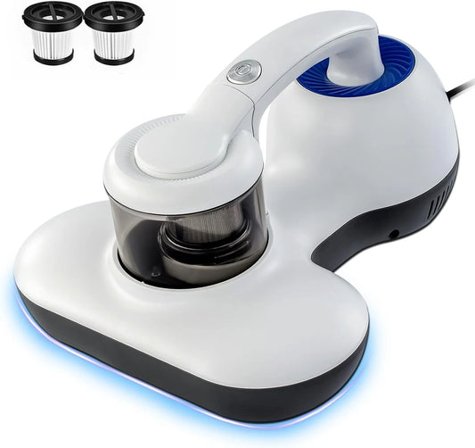 Mattress Vacuum Cleaner, UV Bed Vacuum Cleaner，12KPa Powerful Suction with HEPA, Handheld Mattress Deep Cleaner Effectively Clean Up Bed, Mattresses, Pillows, Sofa, Carpets