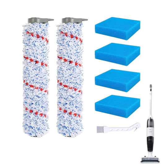 Replacement Roller for Tine-co iFloor Wet Dry Cordless Vacuum Cleaner . Note: Not for iFloor One s3 s5, 2 Pack Roller Brush, 4 Pre-Filter Foam