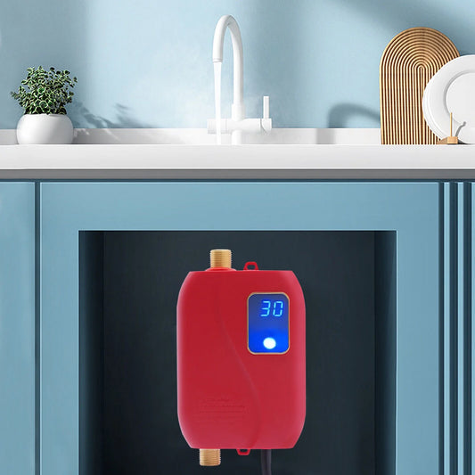 DENEST Tankless Water Heater, 3KW 110V, 35-45℃ Waterproof Outdoor Portable
