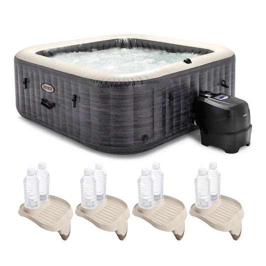 Intex PureSpa Plus Greystone Hot Tub, 94 x 28, with Cup Holder 4-Pack