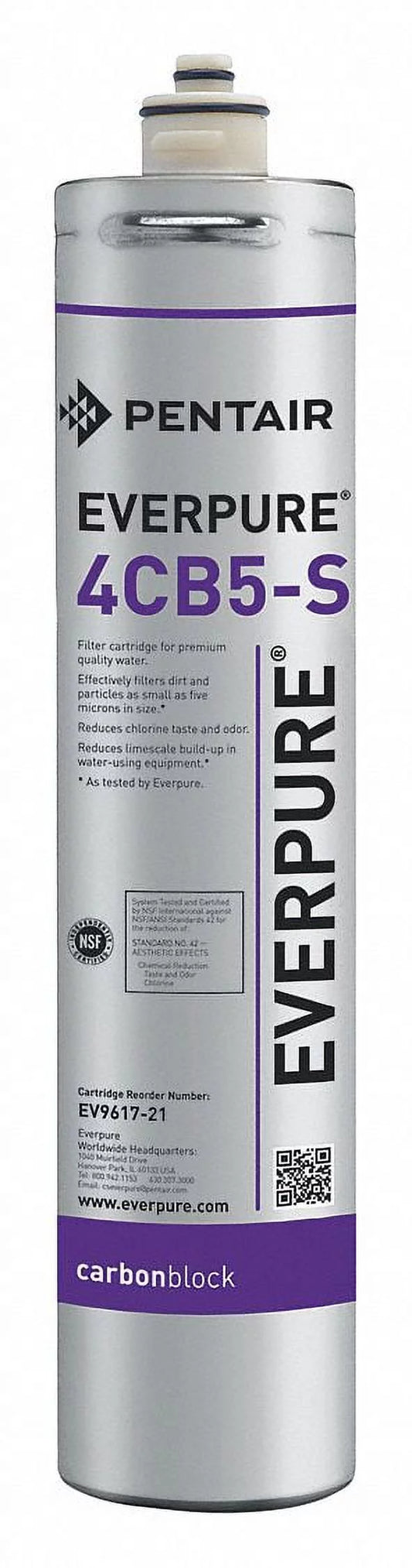 Everpure Quick Connect Filter,5 micron,1.7 gpm  EV961721-75