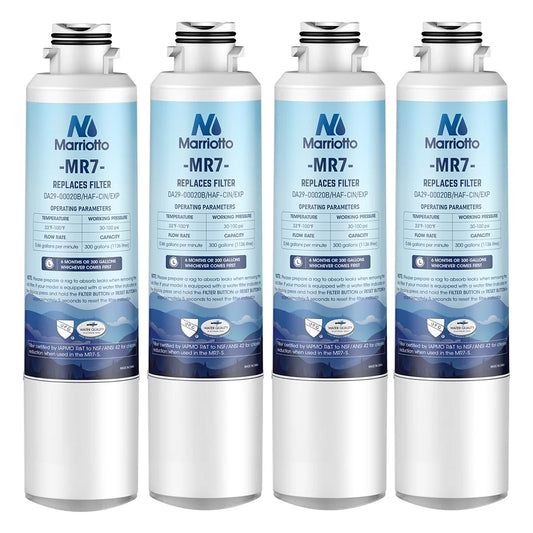 MARRIOTTO DA29-00020B Replacement Water Filter for DA29-00020B, HAF-CIN/EXP, RF4267HARS, 4 Pack