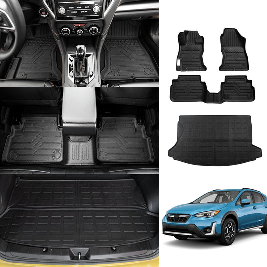 Fit 2018-2023 Subaru Crosstrek XV Floor Mats Trunk Mat Cargo Mat Impreza Hatchback Accessories