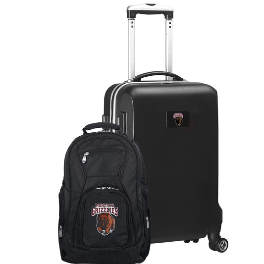 Montana Grizzlies Deluxe 2-Piece Backpack and Carry-On Set - Black