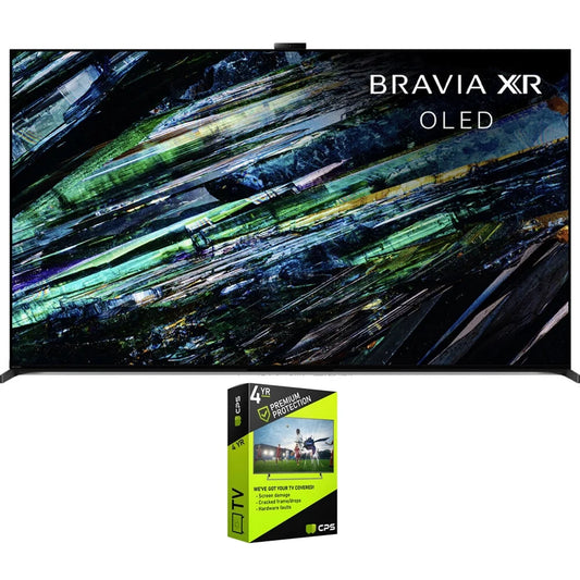 Sony XR55A95L BRAVIA XR A95L 55 inch QD-OLED 4K HDR Smart TV with Google TV 2023 Bundle with 4 YR CPS Enhanced Protection Pack