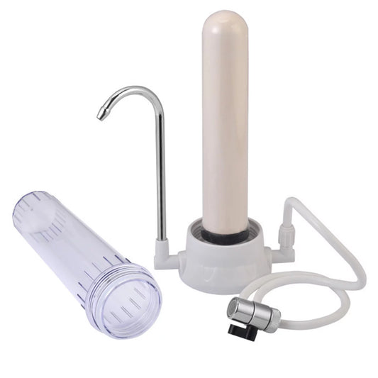 Countertop Water Filter Water Filter with Ceramic Cartridge Water Tap Filtration System for Hard Water Reduces Fluoride Chlorine Easy Installation Water Purifier