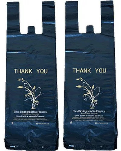 Single Bottle (6.5W x 4.5 D x 20 H),Black Oxo-Biodegradable Plastic Bags