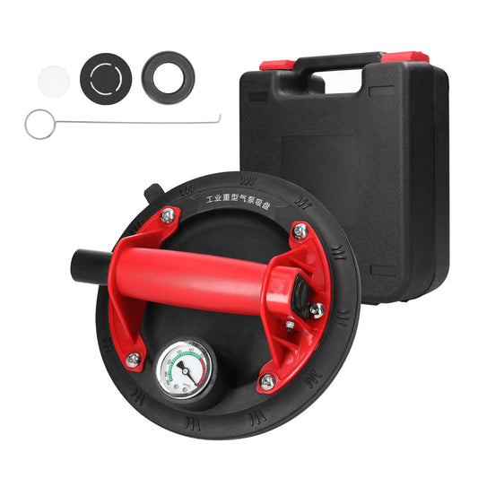 Walmeck Manual Vacuum Suction Cup 100kg High Bearing Capacity Hand-pump Sucker Heavy Duty Vacuum Ceramic Tile Lifter for Granite Glass Lifting Tool